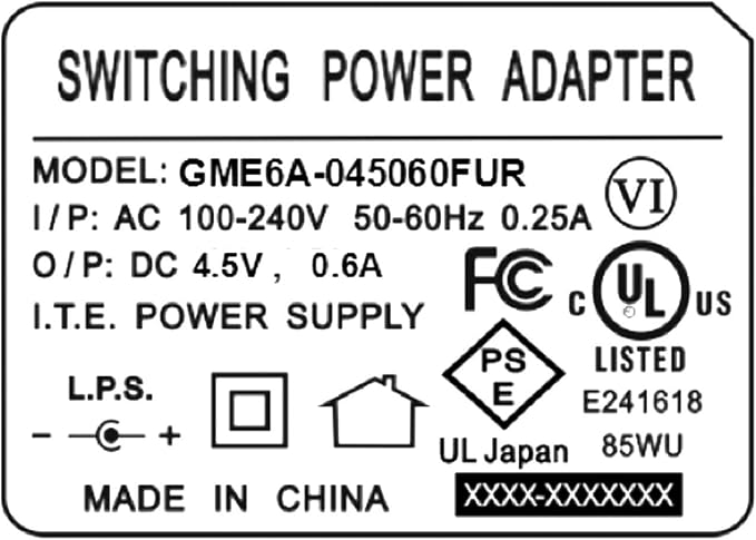AC Power Adapter for Talking Pill Reminder Clock Replacement