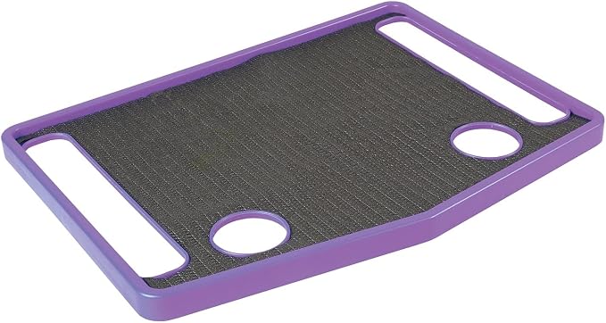 Support Plus Walker Tray Table - Mobility Table Tray for Walker, Non Slip Walker Tray Mat, Walker Accessories Mat, Cup Holder for Walker (21"x16") - Purple