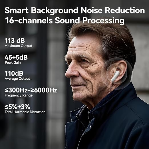 Blue Deer Hearing Aids with Bluetooth Hearing Aids for Seniors Rechargeable | OTC Hearing Aids Digital for Women App Control Noise Cancelling Sound Enhancement Portable Charging Case Clear Daily Audio