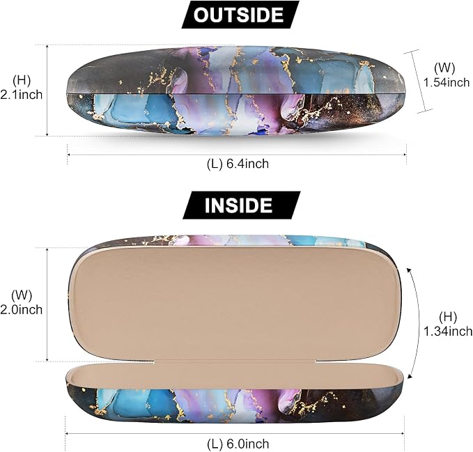 Eyeglasses Case, Hard Shell Protective Case for Glasses, Unisex for Women Men