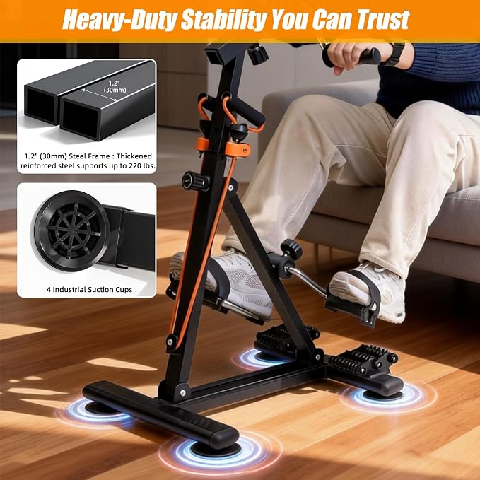 Arm and Leg Exercise Pedal Machine for Seniors, Seated Rehabilitation Bike for Physical Therapy, Elderly Stroke Recovery & Mobility Training Equipment