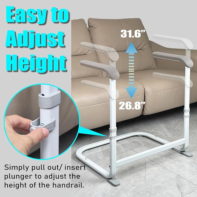 Stand Assist for Elderly, Adjustable Couch Stand, Chair Lift Assist Device, Mobile Stand and Go Chair Assist for Seniors, Patients and Disabilities