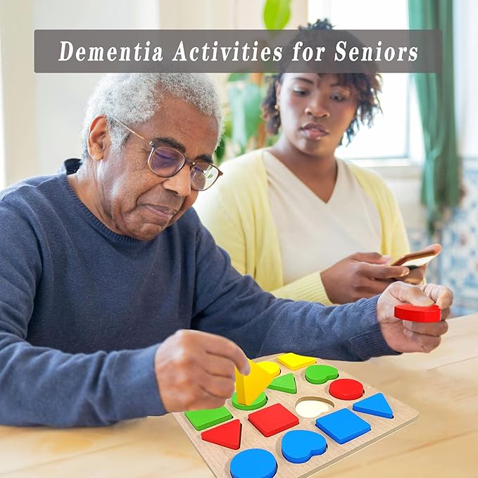 2nd Generation - Dementia Activities for Seniors,Wooden Alzheimers Products for Elderly,Keep Cognitive and Busy Puzzles Gifts & Games