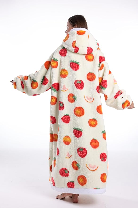 Blanket Hoodie, Long Hooded Blanket Sweatshirt as Birthday Gifts for Women Men, Long Wearable Blanket for Women Men.