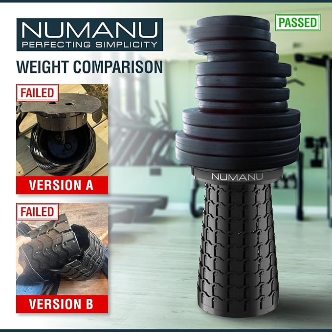 NUMANU XXL Collapsible Stool for Adults 2-Pack, Folding Seat, 1000 lbs | Set of 2 heavy-duty big & tall stools, telescoping 2.7-19.7in, swivel pads + carry bags; travel, sports, camping