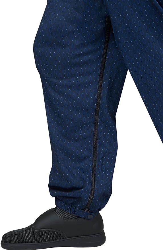 Ovidis Dementia Clothes - Alzheimers Anti-Strip Jumpsuit with Back-Zipper for Elderly Men - Bobby