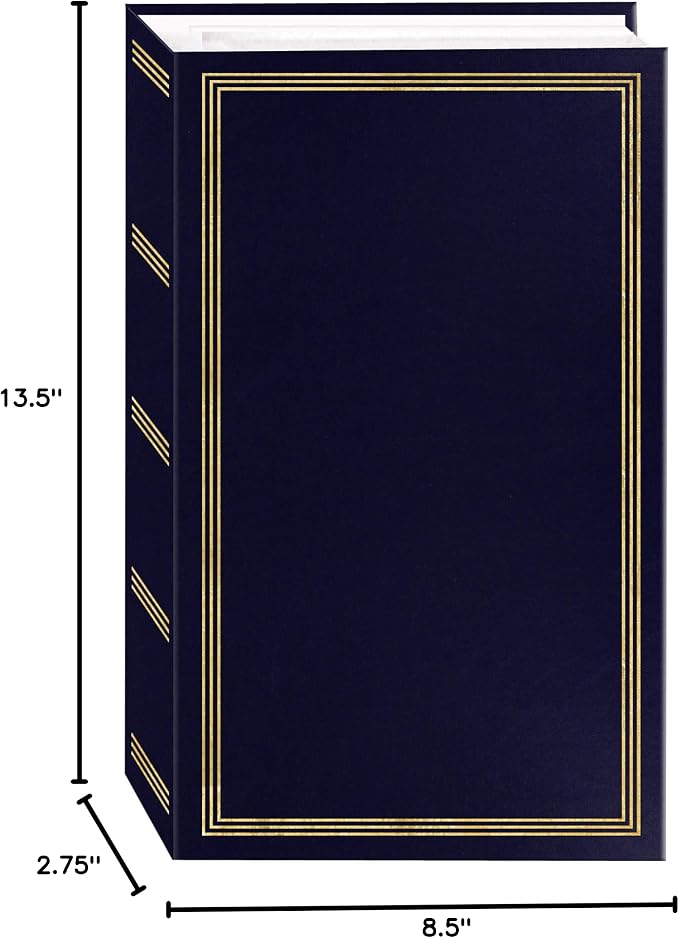 Pioneer Photo Albums STC-504 Navy Blue Photo Album, 504 Pockets 4"x6", (Pack of 4)