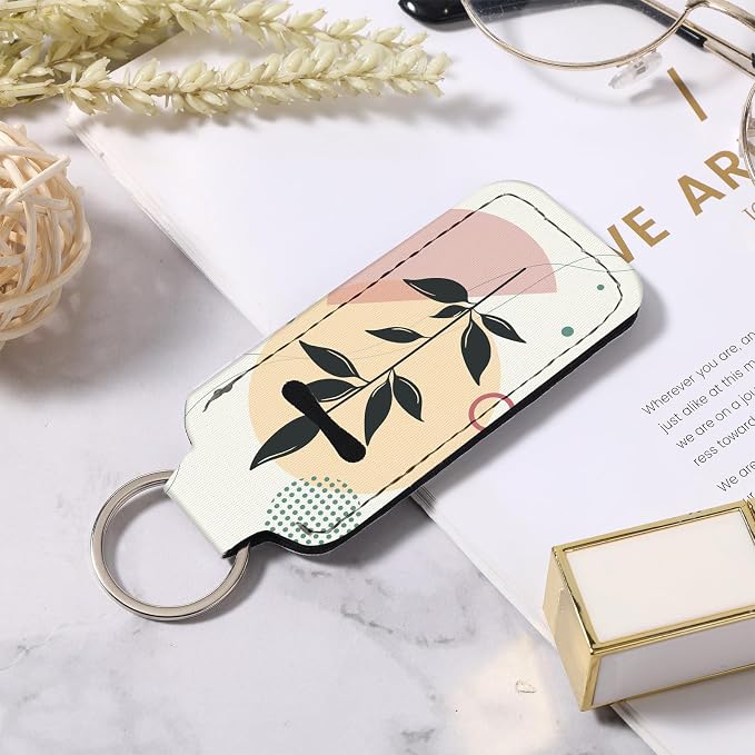 Cute Chapstick Holder Keychain,Lipstick Neoprene Clip-on Lip Balm Holder for Woman