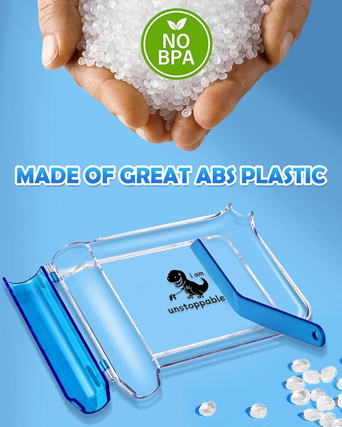 Plifal Pill Counter Tray with Spatula - Pill Counting Tray Dinosaur Print Pharmacy Counting Tray Medicine Sorting Tray with Funny Reminder Labels, Equipped with L-Shaped Spatula