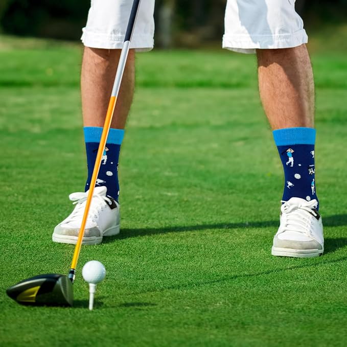 Golf Socks for Men Women,Funny Golf Gift for Dad,Him,Friends & Coworkers | Novelty Golf Accessories, Birthday White Elephant Gag Gifts for Golfer