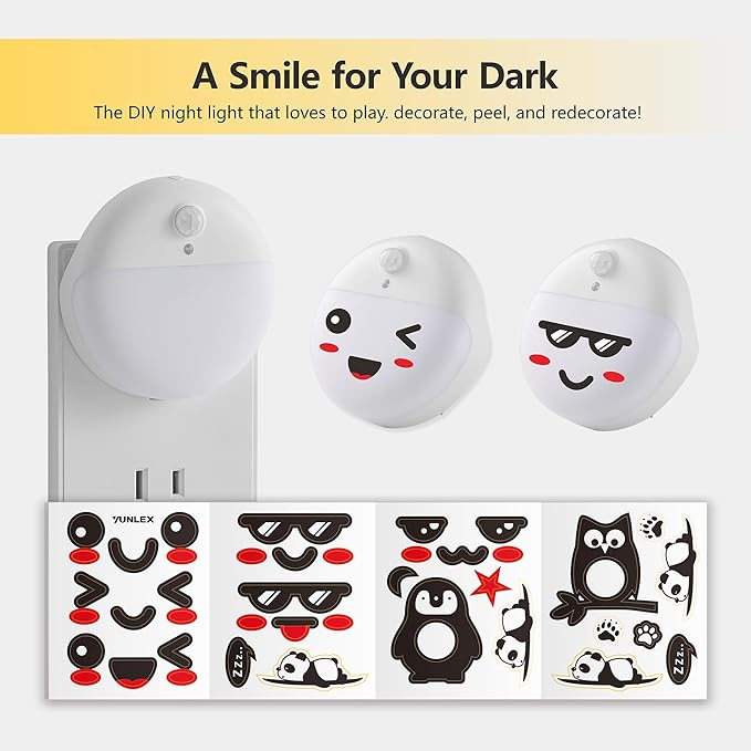 2 Pack Plug in Red Sleep Night Light with Motion Sensor and Dusk to Dawn Sensor, 3 Modes, Soft Glow, Stepless Dimming, LED Lights for Bedroom, Sleep, Baby Nursery, Kids, Toddler, Home Decor
