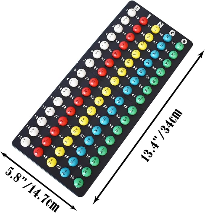 Yuanhe Deluxe Bingo Game Set - Includes 8" Metal Rotar Cage with Big Storage Bag,1000 Colorful Chips,100 Bingo Cards,75 Colored Balls and Masterboard, Great for Large Groups