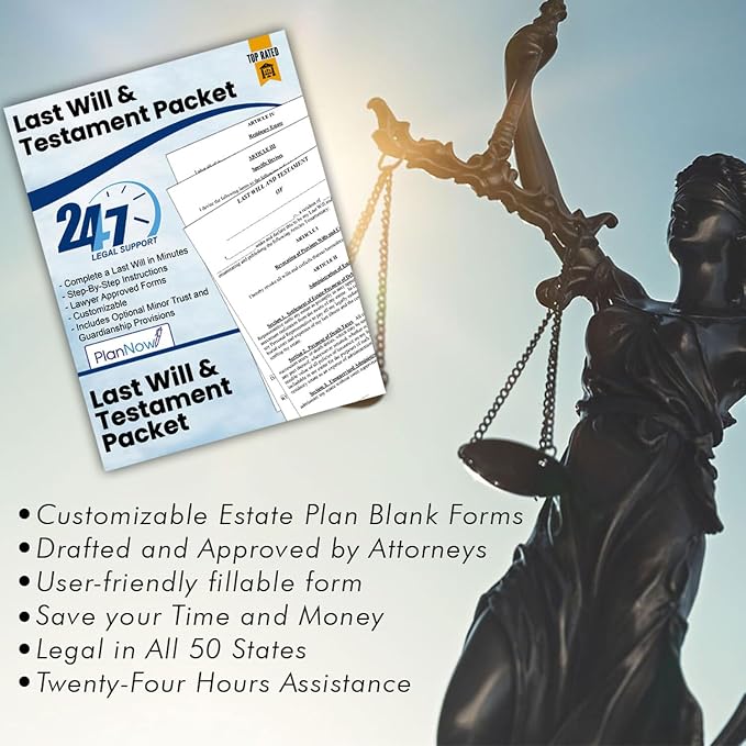 2026 Last Will and Testament, Packet, Trust, Guardianship & Legal Support