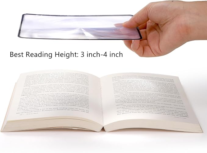 20 Pcs Page Magnifying Sheet, 3X Lightweight Page Reading Magnifier, Flat Optical Plastic Magnifying Lens for The Elderly, Reading Small Prints, Maps, Books, 7'' x 4.7''