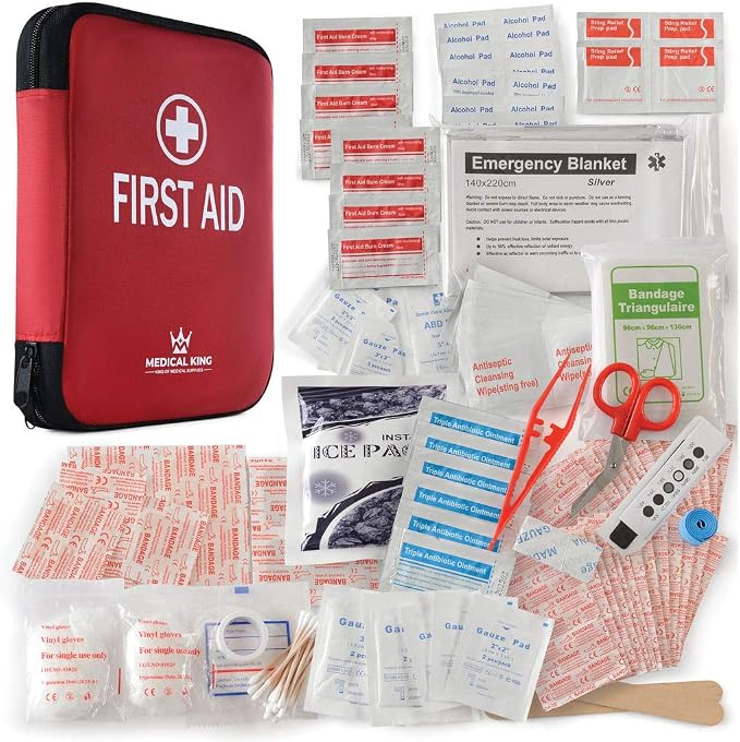 Medical king First aid kit, All-Purpose First aid Supplies - Great for Home or Work, Plus Supplies for Camping (360 Pieces)