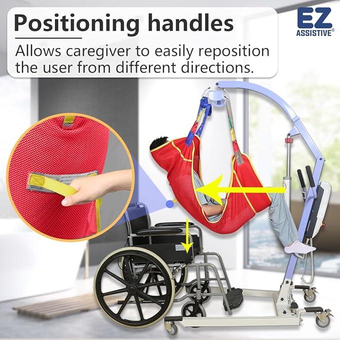 Universal Full Body Patient Lift Sling for Patient Lift or Transfer, Lift Sling with Mesh Fabric Suitable for Bedridden,Elderly or Disabled to Bathing