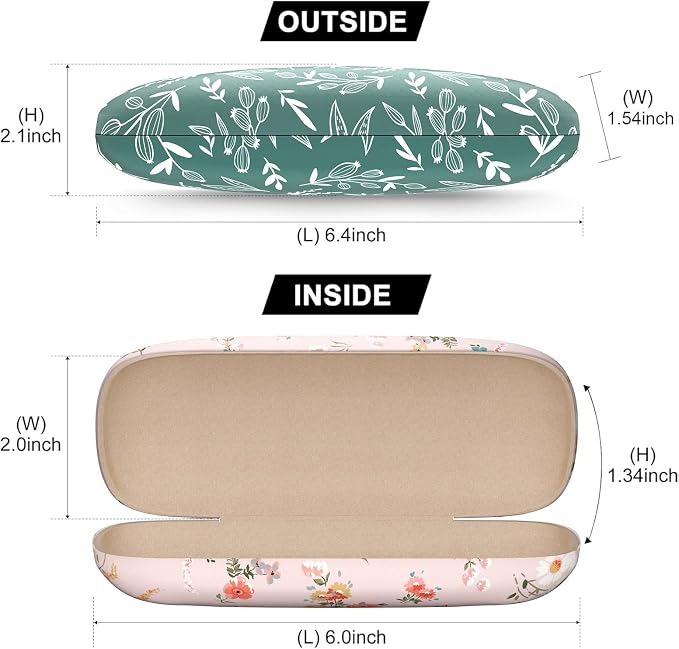 Eyeglasses Case, Hard Shell Protective Case for Glasses, Unisex for Women Men