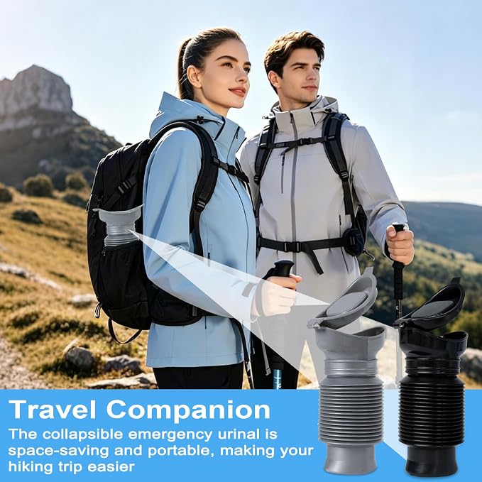 Pee Bottles for Men,Portable Urinal for Men,Collapsible Urine Bottle 750ML | Car Urinals for Men and Women,Emergency Urinal Bottle Shrinkable Pocket Toilet for Travel,Camping,Traffic Jam,Road Trips