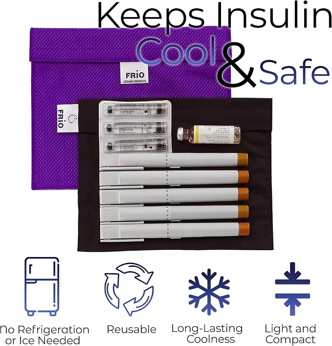FRIO Cooling Wallet - Insulin & GLP-1 Cooler for 45+ Hours - Purple - XL