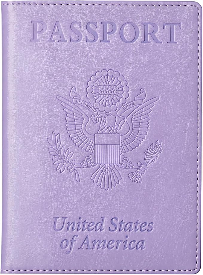 TIGARI Passport Holder for Travel Women Men, Valentines Day Gifts PU Leather Wallet Cover Case Sleeve, Waterproof Protected Document Organizer, Vacation Plane Cruise Travel Essentials