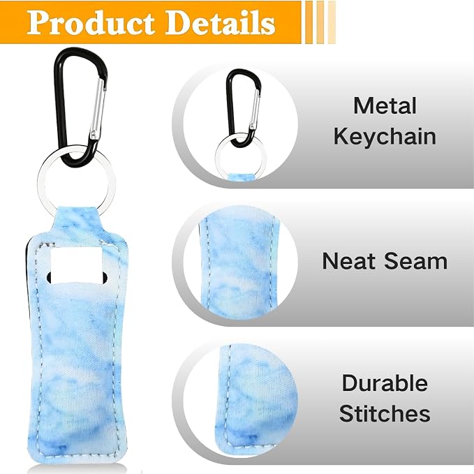 Chapstick Holder Key Chain Lipstick Holder Lip Balm Holder Keychain | Stocking Stuffers Gift, Compatible with Chapstick, Lip Balm and Lipstick, Bag Charm Accessories, Gifts for Women Friend