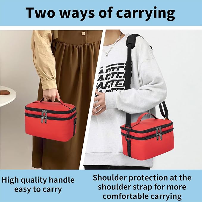 2 Layers Medicine Organizer Bag with Portable Pouch, Pill Bottle Organizer Bag, Lockable Medical Travel Case for Pills, Vitamin, Medical Supplies
