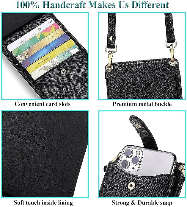 Peacocktion Small Crossbody Cell Phone Purse for Women, Lightweight Mini Small Crossbody Bags for Women with Card Slots