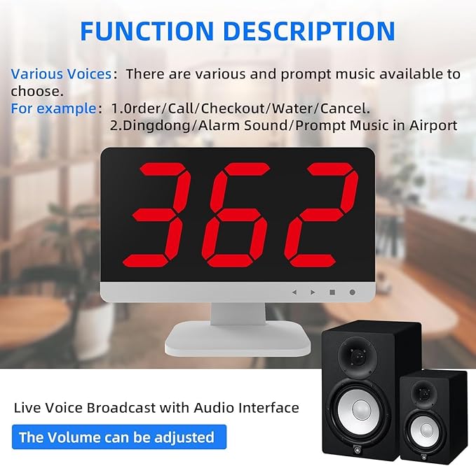 Nurse Call System,Wireless Caregiver Pager Calling System,1000ft, 6 Alert Emergency Call Button for Elderly with 1 Display Receiver for Medical Clinic Nurses Station Home Hospital Assisted Living
