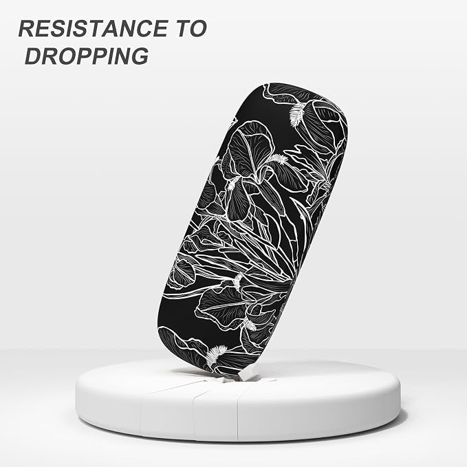 Eyeglasses Case, Portable Hard Shell Protective Case for Glasses, Eyeglass Holder Box for Women with Cleaning Cloth