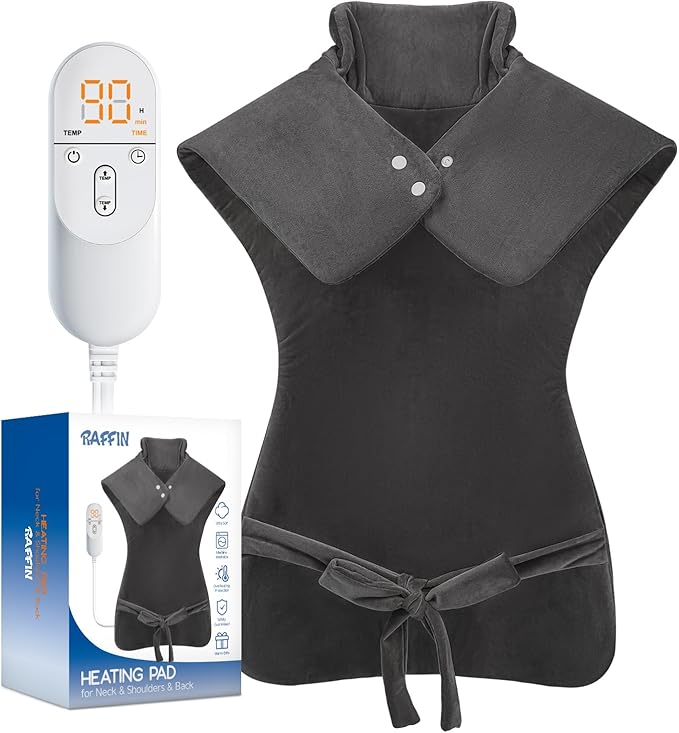 Heating Pad for Neck Shoulders Back, Christmas Gifts for Women Men Mom Dad, FSA Eligible, Large Electric Heated Pad for Full Body Pain Relief, Stocking Stuffers & White Elephant Gifts for Grandparents