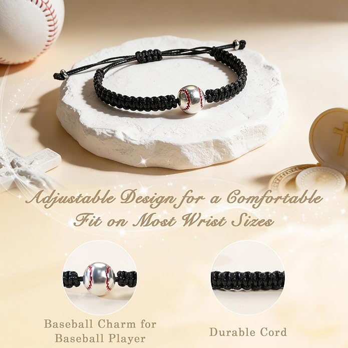 PEALICIOUS Soccer Gifts for Boys Sport Jewelry for Son and Dad | Golf Gifts for Golfers with Natural Stone, Hockey Baseball Bracelet for Boys, Men Soccer Golf Stuff for Team Hockey Bracelet