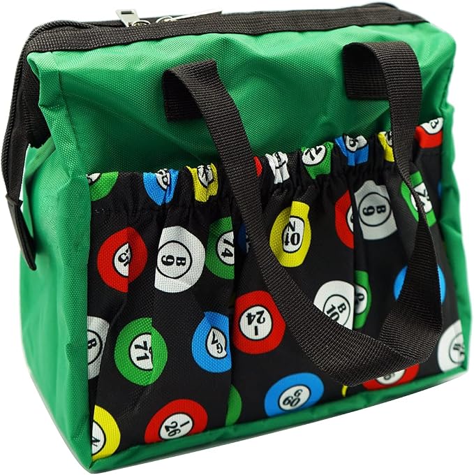 Yuanhe Bingo Dauber Bags with 6 Pockets Green Bingo Tote Bag …