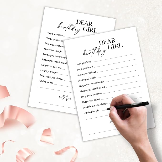 Birthday Party Game Cards for Adults, 25 Paper Icebreaker Game Cards for Birthday Celebrations, Interactive Party Game for Friends, Family & Coworkers - A02