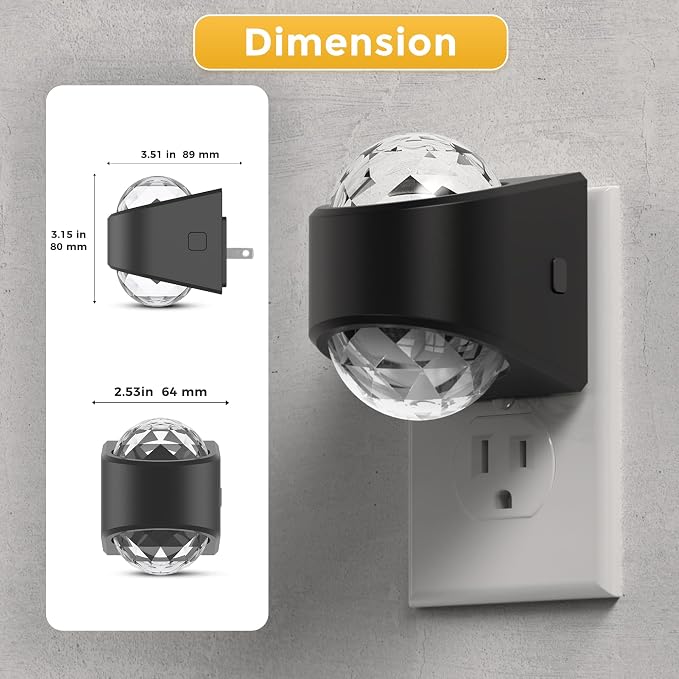 L LOHAS LED Night Lights Plug into Wall, Projector Night Light | Dusk to Dawn Sensor,1600K/3000K/5000K Adjustable, Nightlight for Kids Hallway Christmas Gift