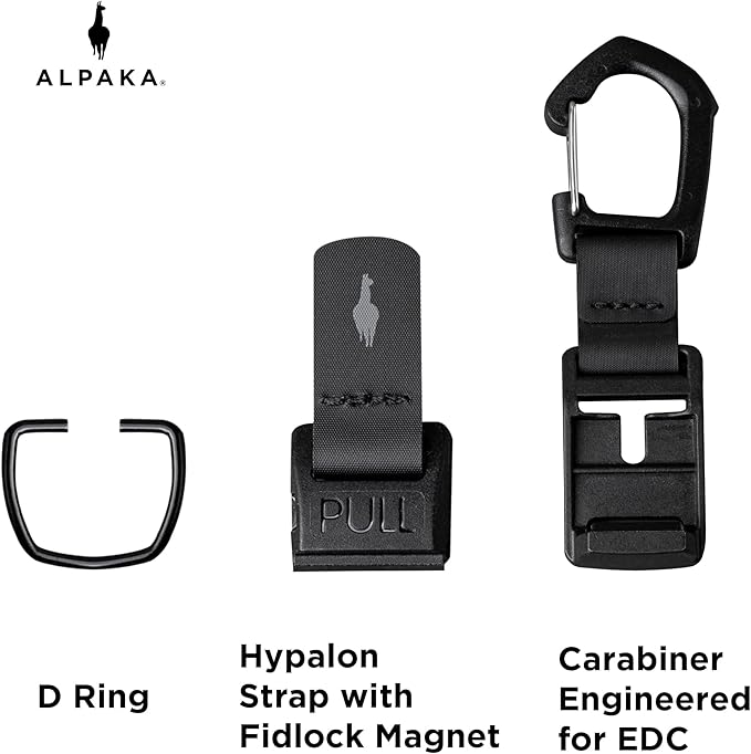 ALPAKA HUB Carabiner Quick Release Keychain with Magnetic Belt Clip | EDC Carabiner for Keys, Tactical Gear & Backpack Accessories,Attach to ALPAKA Sling Bag, Belt Loops
