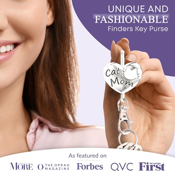 Women’s Bag Charm Key Finder, Car Keychain Hook, Cute Purse Organizer & Tote Bag Accessories, Gifts for Mom - Original