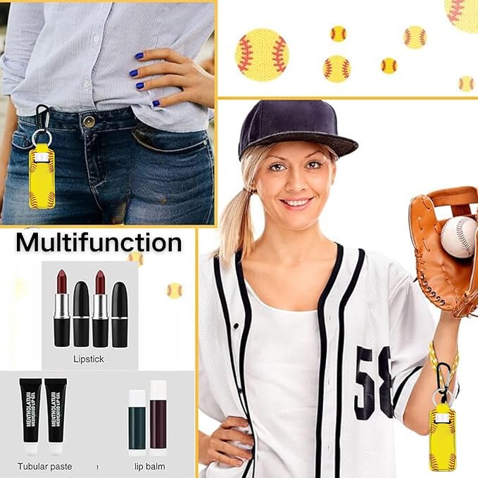 Chapstick Holder Key Chain Lipstick Holder Lip Balm Holder Keychain | Stocking Stuffers Gift, Compatible with Chapstick, Lip Balm and Lipstick, Bag Charm Accessories, Gifts for Women Friend
