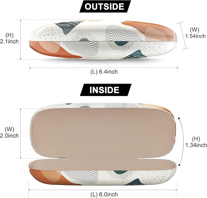 Eyeglasses Case, Hard Shell Protective Case for Glasses, Unisex for Women Men