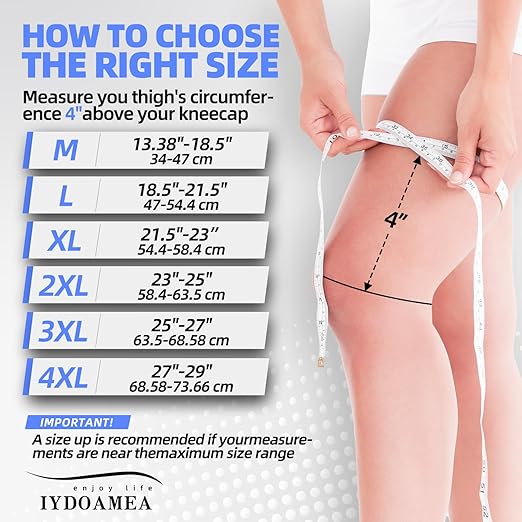 IYDoaMea 1pc Plus Size Knee Brace Men and Women with Side Stabilizers & Patella Gel Pads for Maximum Knee Pain Relief and Fast Recovery for Meniscus Tear, ACL, Arthritis (L(18-21"))