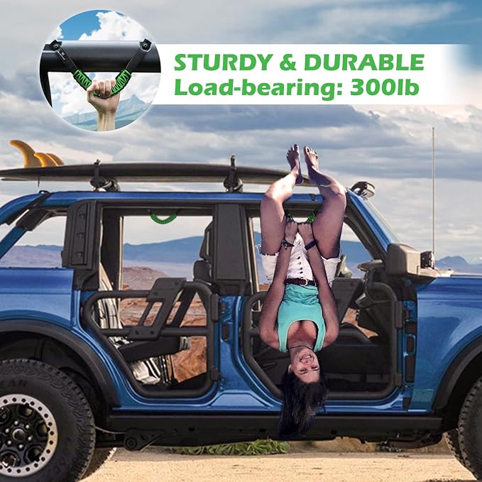 SEVEN SPARTA 4pack Roll Bar Grab Handles for Ford Bronco 2021-2026 2/4 Door | No Drill Install, Color-Matched Paracord Handles, Uses Factory Bolts, Sturdy & Comfortable Grip for 2021-2026 Bronco 2/4 Door