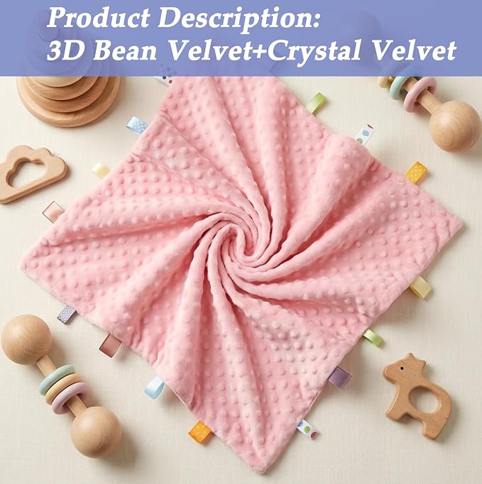 Fidget Blanket for Adults with Dementia, Sensory Mat for Alzheimers Patients, Dementia Activites for Senior (Pink)
