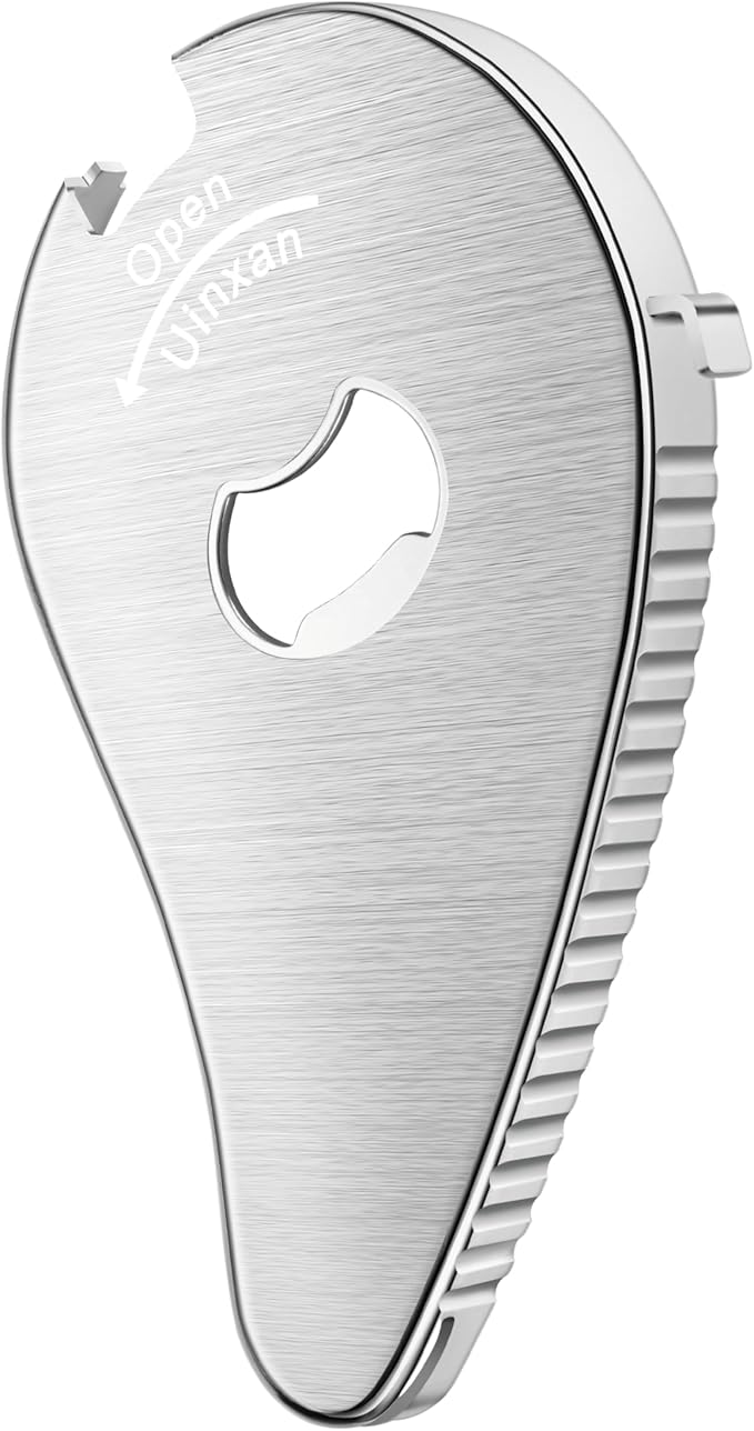 Jar Bottle Can Opener for Weak Hand & Seniors with Arthritis-Easy Twist Off Caps (0.6"-2.7") & Pull Tab Seals,Unique Kitchen Gadget,Multi,Portable Christmas Gifts for Elderly/Women/Men (Silver)