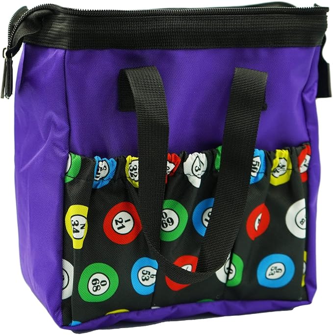 Yuanhe Bingo Dauber Bags with 6 Pockets Purple Bingo Tote Bag …