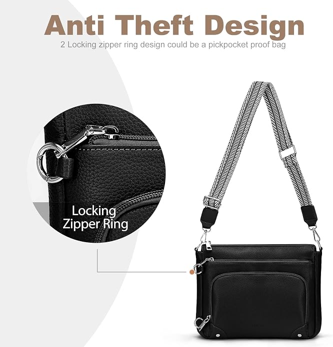 Anti-Theft Crossbody Purse for Women Travel Shoulder Bag