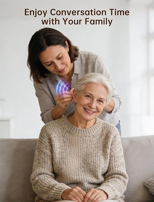 OTC Hearing Aids for Seniors, 2026 Rechargeable Digital Sound Amplifier for Adults with Noise Cancelling, Lightweight Invisible Hearing Aids, Beginner-Friendly Gift for People Hard of Hearing (Black)