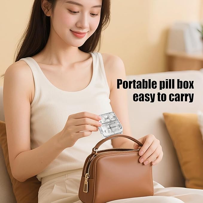 Pill Splitter Cutter, Portable Medicine Crusher, Multifunctional Daily Organizer, Hospital Kids Work, Elderly Business Adults, Nurses Travel School, for Home Camping Medication Management Use