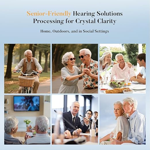 Rechargeable Hearing Aids for Seniors - Compact In-the-Ear Hearing Amplifiers with Adaptive Noise Reduction & Easy Controls | Long-Lasting Battery Discreet Invisible Design for Adults & Elderly