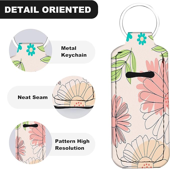 Chapstick Holder Keychain Lip Balm Holder with Clip