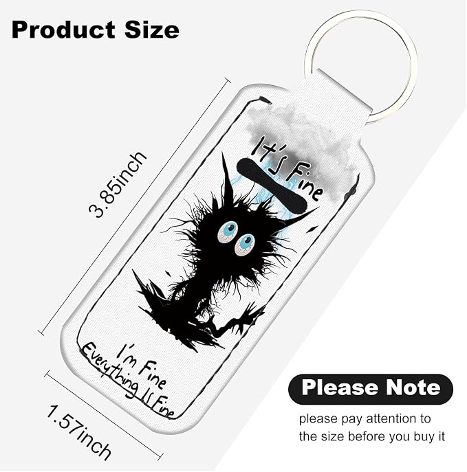 Cute Chapstick Holder Keychain,Lipstick Neoprene Clip-on Lip Balm Holder for Woman