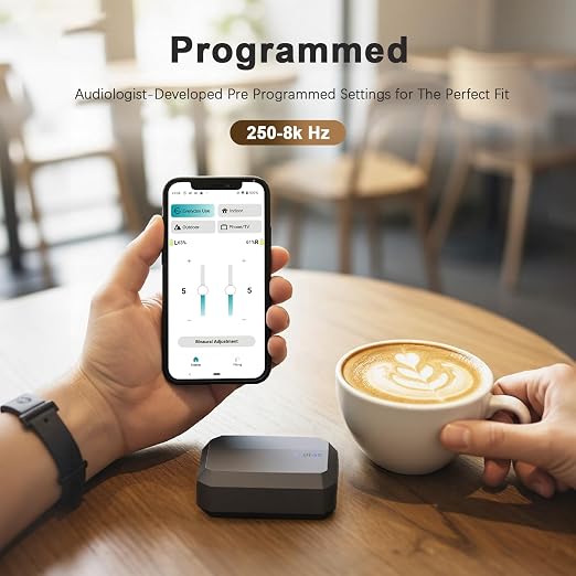 BlaidsX Neuro Hearing Aids, Bluetooth Rechargeable OTC Hearing Aids for Seniors and Adults, Mobile App Hearing Test Audiogram & Noise Cancellation, Dual Mic & 32 DSP Channels | USA-Designed